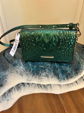 💞Brahmin Minuette Mystic Green Melbourne Leather Bag💝